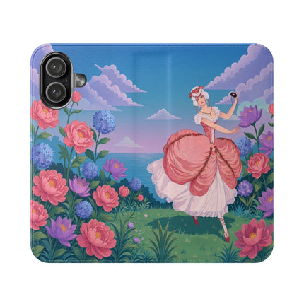 🌸🩰 The Garden Dancer Flip Case – Art Deco Floral Whimsy