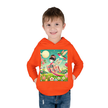 Geisha Fairy and the Hummingbird Blossom Toddler Pullover Fleece Hoodie