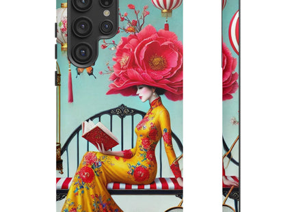 Reading In A Painted Garden Phone Cases