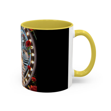 Halloween Witch Through the Mirror Colorful Mugs (11oz, 15oz)