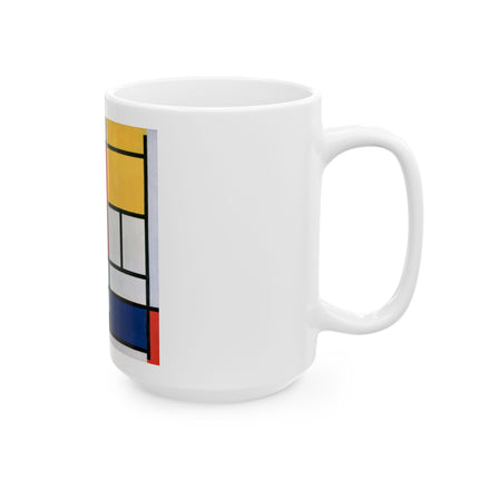 Composition with Red, Yellow, Blue, and Black by Piet Mondrian Ceramic Mug (11oz, 15oz)