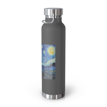 The Starry Night by Vincent Van Gogh Copper Vacuum Insulated Bottle, 22oz
