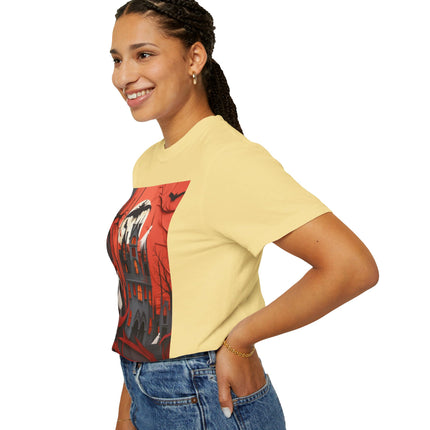 Halloween Night Scene Unisex Garment-Dyed T-shirt