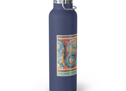Reproduction of S-Spiral Frieze by Emile Gilliéron Copper Vacuum Insulated Bottle, 22oz
