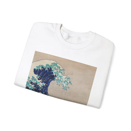 The Great Wave off Kanagawa by Katsushika Hokusai Heavy Blend™ Crewneck Sweatshirt