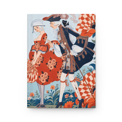 🧡💘 The Lady Of The Cupid Garden Courtship Hardcover Journal – Art Deco Floral Romance