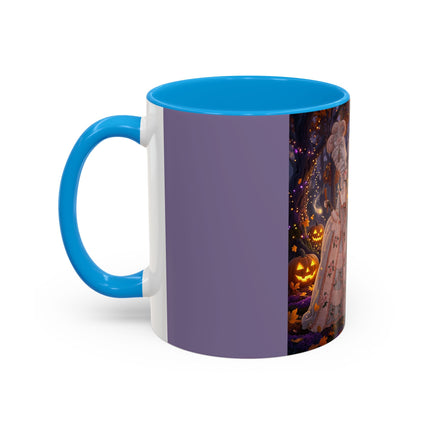 🎃🌙 The Midnight Court Of Pumpkin Grove Colorful Mug – Elegant Halloween Masquerade
