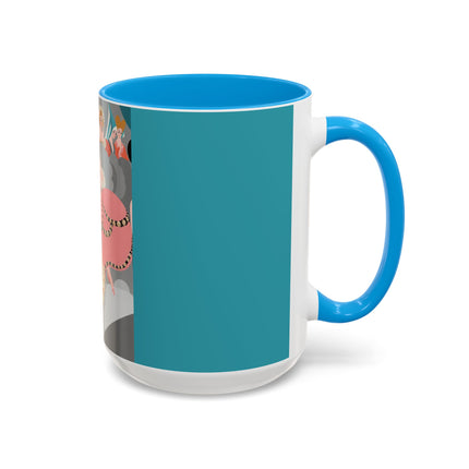 Celestial Masquerade Colorful Mugs – Theatrical Elegance & Floating Whimsy
