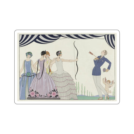 Visez au coeur, belles dames! by George Barbier Kiss-Cut Stickers (4 Sizes)