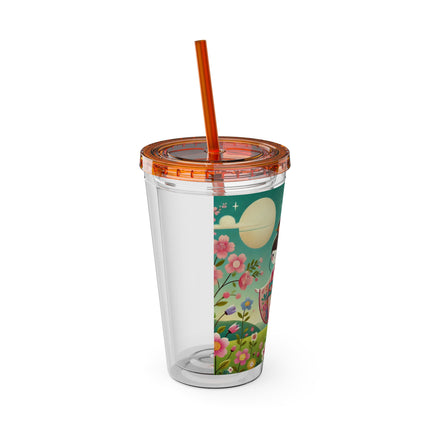 Geisha Fairy and the Hummingbird Blossom Sunsplash Tumbler with Straw, 16oz
