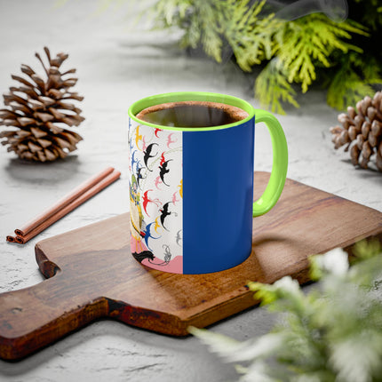 Flight of the Songbirds Colorful Mugs – Theatrical Whimsy & Colorful Harmony