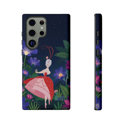 🌺✨ The Lady Of The Starlit Enchanted Garden Phone Case – Art Deco Floral Fantasy