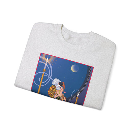 Smoke and Secrets: A Glamorous Encounter in Prohibition Era Heavy Blend™ Crewneck Sweatshirt