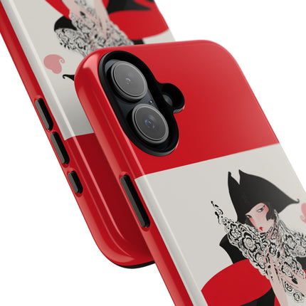 Crimson Masquerade Phone Case – Dramatic Grace & Bold Elegance