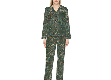 Blackthorn by William Morris Women's Satin Pajamas (AOP)