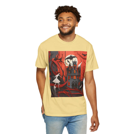 Halloween Night Scene Unisex Garment-Dyed T-shirt