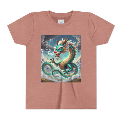 Tibetan Dragon in Battle Youth Short Sleeve Tee