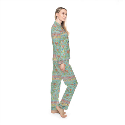 Chinese Ornament by Owen Jones Women's Satin Pajamas (AOP)