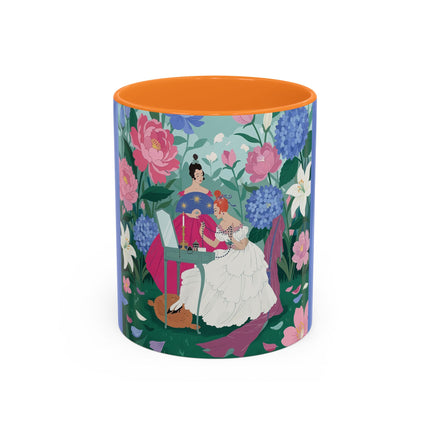 The Ladies Of The Blossoming Vanity Colorful Mugs – Art Deco Floral Elegance