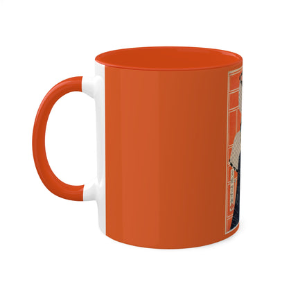 The Actor Kawarasaki Gonjūrō for a Fire Troupe by Tsukioka Yoshitoshi Colorful Mugs, 11oz