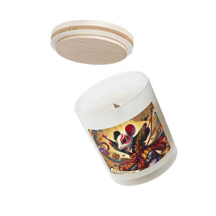 Theatrical Mouse on a Mission Frosted Candle