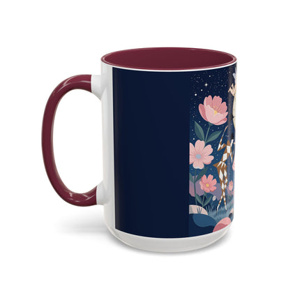 🕛🌸 Midnight Waltz Before Christmas Colorful Mug – Art Deco Holiday Fantasy