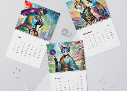 Neon Beasts: A Cyberpunk Odyssey Wall Calendars (2025)
