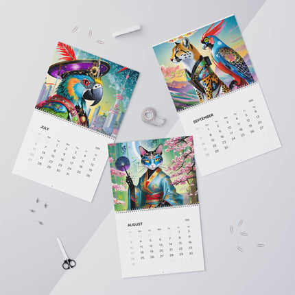 Neon Beasts: A Cyberpunk Odyssey Wall Calendars (2025)