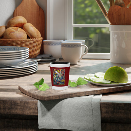 Fish, Fruits, and Flowers by Kathryn E. Cherry Ceramic Shot Glass
