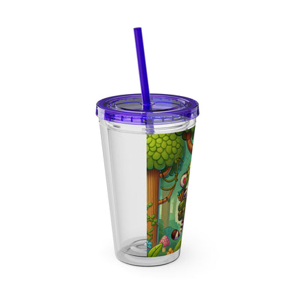 Stealthy Stripes Sunsplash Tumbler with Straw, 16oz