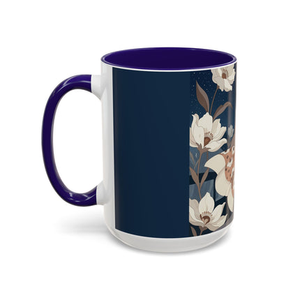 🌸✨ The Midnight Magnolia Masquerade Colorful Mug – Art Deco Nocturne