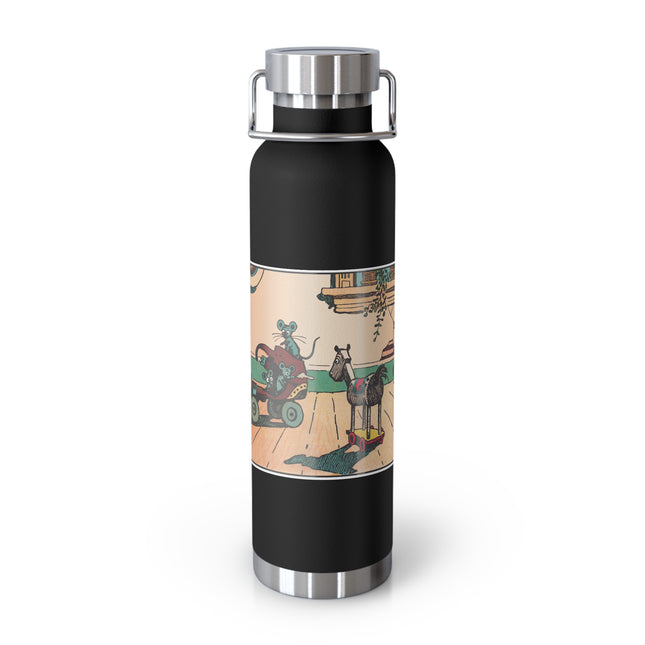 Mischievous Mice on Wheels Copper Vacuum Insulated Bottle, 22 oz