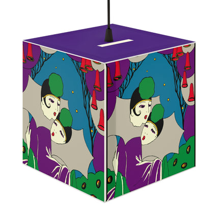 Two Pierrots Light Cube Lamp
