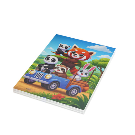 🐼🚙 The Great Garden Road Trip Greeting Card – Whimsical Animal Adventure