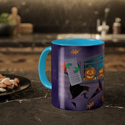 Whimsical Halloween Mischief Colorful Mugs, 11oz