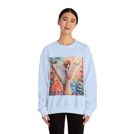 Zinnia Fairy Unisex Heavy Blend™ Crewneck Sweatshirt