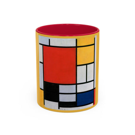 Composition with Red, Yellow, Blue, and Black by Piet Mondrian Colorful Mugs (11oz, 15oz)