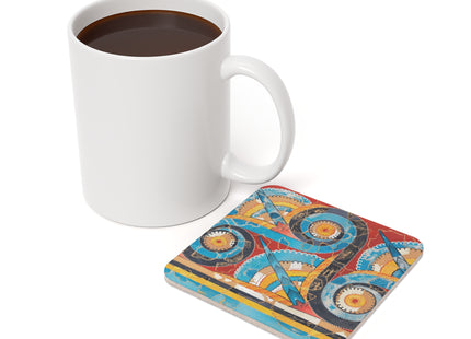 Reproduction of S-Spiral Frieze by Emile Gilliéron Cork Back Coaster