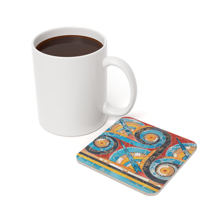Reproduction of S-Spiral Frieze by Emile Gilliéron Cork Back Coaster