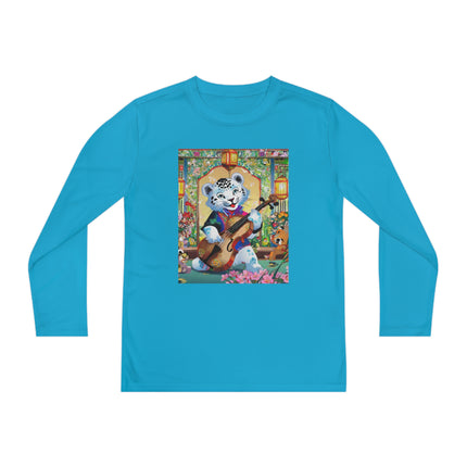 Melodies of the Snow Lion Cub Youth Long Sleeve Competitor Tee – Musical Magic & Enchanted Adventure