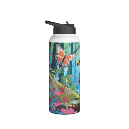 A Colorful Raptor Stainless Steel Water Bottle