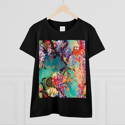 Golden Wisteria Symphony Women's Midweight Cotton Tee