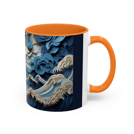 Dramatic Ocean with Crashing Waves Colorful Mugs (11oz, 15oz)