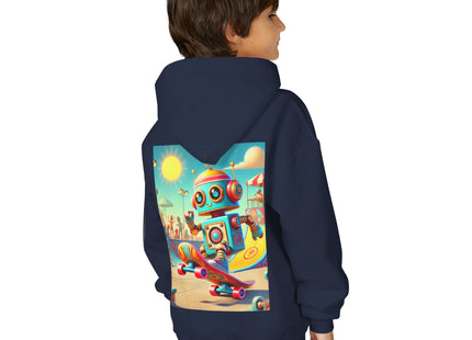 Skate Park Robot Youth Heavy Blend Hooded Sweatshirt