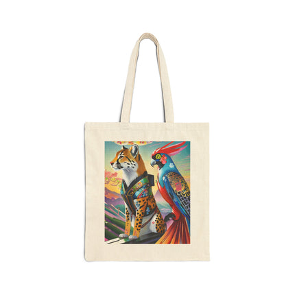 Cybernetic Duets Cotton Canvas Tote Bag