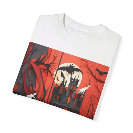 Halloween Night Scene Unisex Garment-Dyed T-shirt