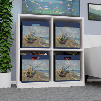 Fishing Boats by Vincent Van Gogh Felt Storage Box