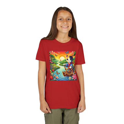 Sailor Kitten’s River Adventure Youth Short Sleeve Tee