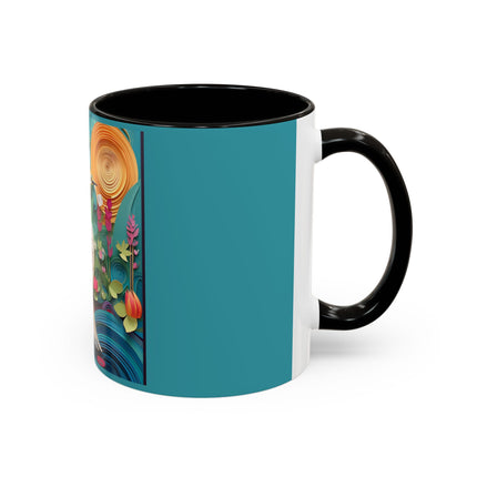 Elegant Egret Oasis Colorful Mugs (11oz, 15oz)
