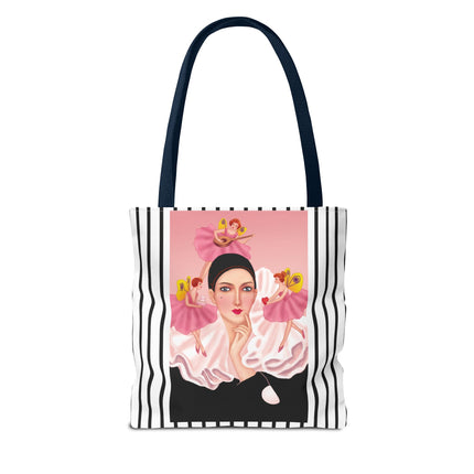 Pierrot & Fairies Dressed in Pink by Sofia Chiostri Tote Bag